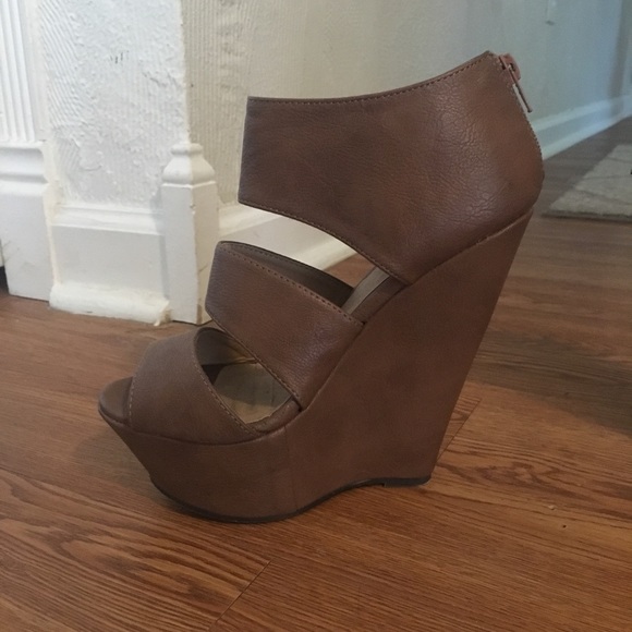 Charlotte Russe Shoes - Tan wedges!